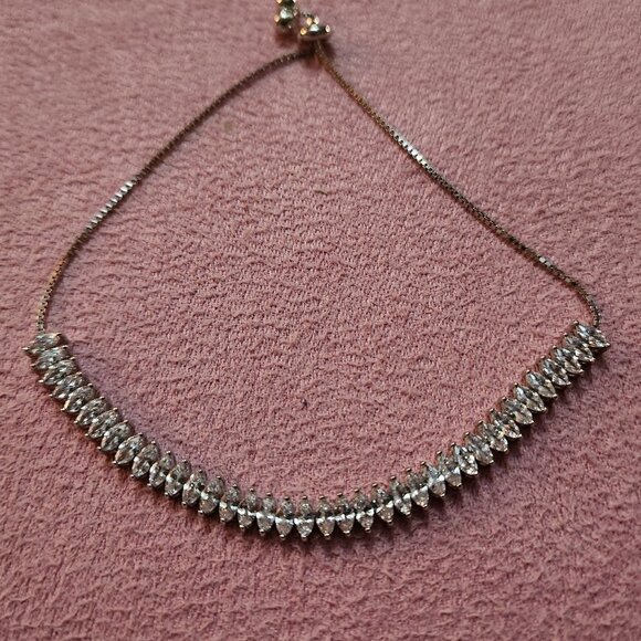 Bella Luce Sterling Silver Rhodium Marquise Bracelet - Picture 6 of 9